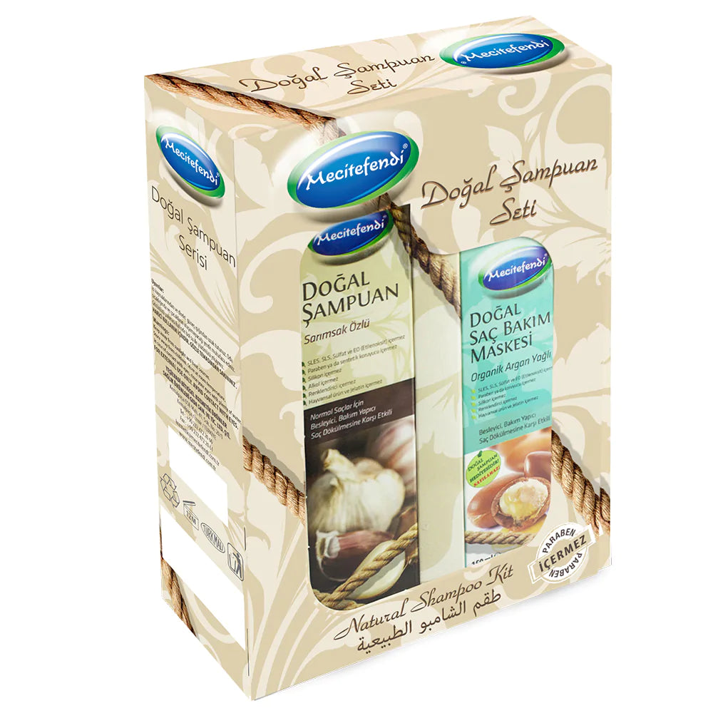 100 % natürliches Knoblauch-Shampoo-Set